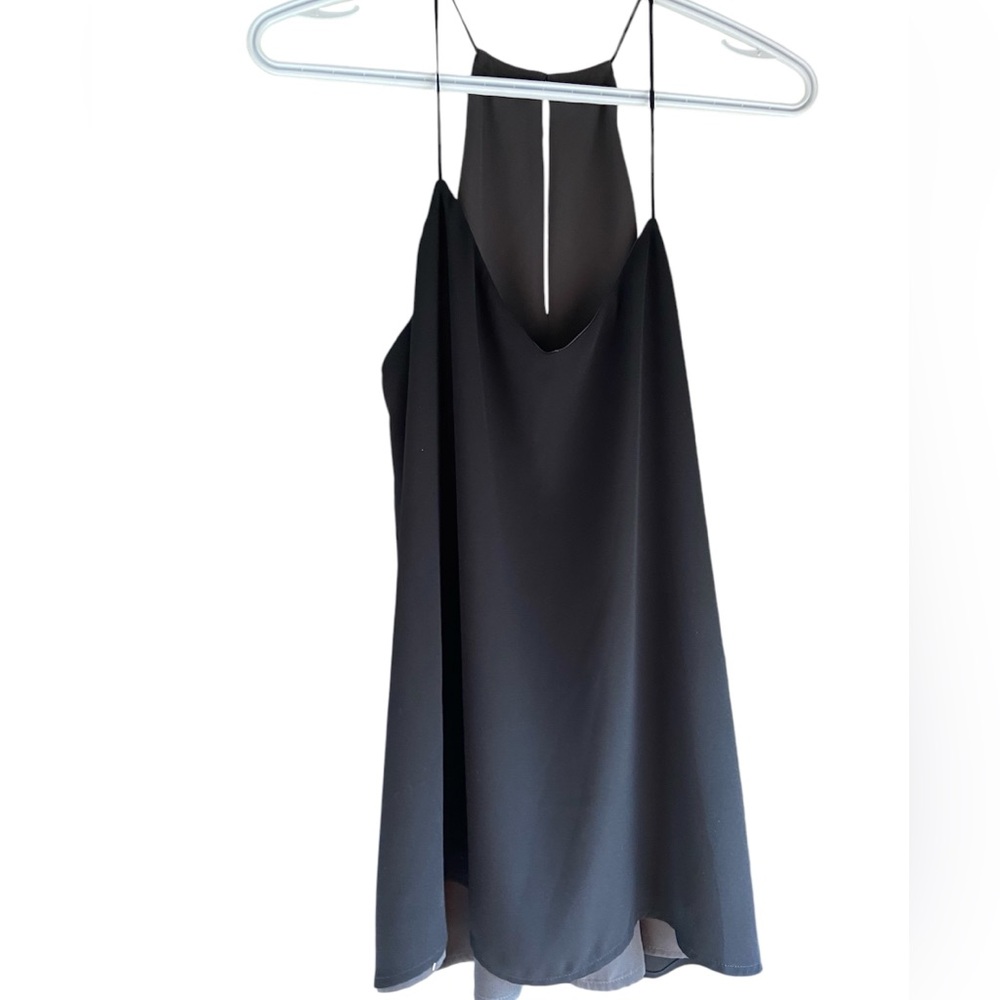 Black Spaghetti Strap Dressy Tank Top